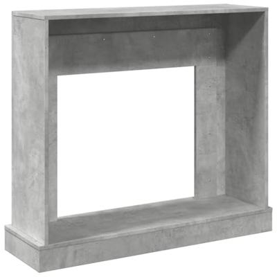 Haardombouw 100x30x87,5 cm bewerkt hout betongrijs - thumbnail
