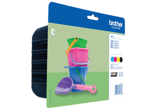 Brother Inktcartridge LC221 Origineel Combipack Zwart, Cyaan, Magenta, Geel LC221VALBP