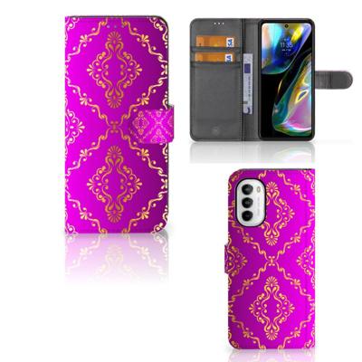 Wallet Case Motorola Moto G52 | Moto G82 Barok Roze Wallet Case Motorola Moto G52 | Moto G82 Barok Roze