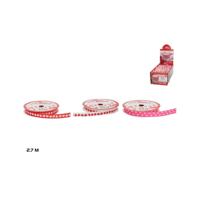 Cadeaulint harten 3 assorti 1cmx2.7m. - thumbnail