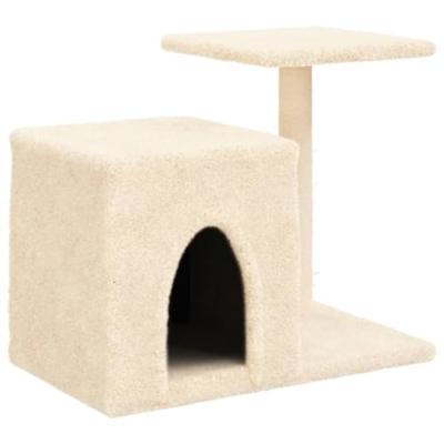 Kattenmeubel met sisal krabpalen 50,5 cm crmekleurig - thumbnail