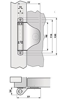 Dictator 2600 Sluitveer Piccolo (RAL 9005) gitzwart