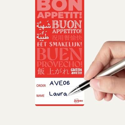 Etiket avery sluitzegel rood 40x95mm 250st Etiket avery sluitzegel rood 40x95mm 250st