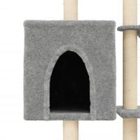 VidaXL Kattenmeubel met sisal krabpalen 145 cm lichtgrijs - thumbnail