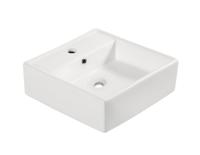 Wiesbaden Larx waskom 38,5 x 38,5 x 13 cm keramiek glans wit 32.3405 - thumbnail