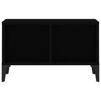 Salontafel 60x50x36,5 cm bewerkt hout zwart - thumbnail