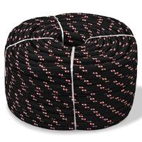 VidaXL Boot touw 14 mm 50 m polypropyleen zwart - thumbnail