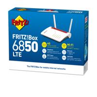 AVM FRITZ!Box 6850 LTE Modem Router, tot 150 Mbit/s LTE, Wi-Fi AC + N tot 866 Mbit/s (5 GHz) en 400 Mbit/s (2,4 GHz), 4 x Gigabit LAN, 1 x USB 3.0) - thumbnail