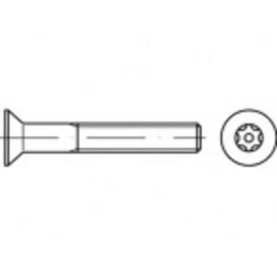TOOLCRAFT TO-5380290 Veiligheidsschroeven M3.5 12 mm Binnen-T 88117 RVS A2 100 stuk(s)