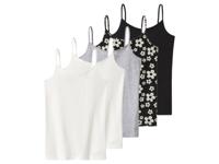 esmara Set van 5 kinder hemden (Zwart/grijs/wit, 158/164) - thumbnail