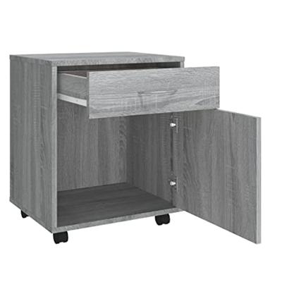 Rolkast 45x38x54 cm bewerkt hout grijs sonoma eiken