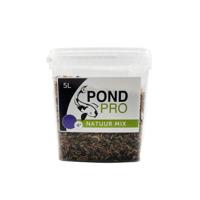 Pond Pro Koi Voeding Natuur Mix - Eiwit- & Vetrijk Dieet, Hoofdingrediënten Gammarus & Meelwormen, 5L - thumbnail