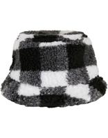 Flexfit FX5003SC Sherpa Check Bucket Hat - White/Black - One Size - thumbnail