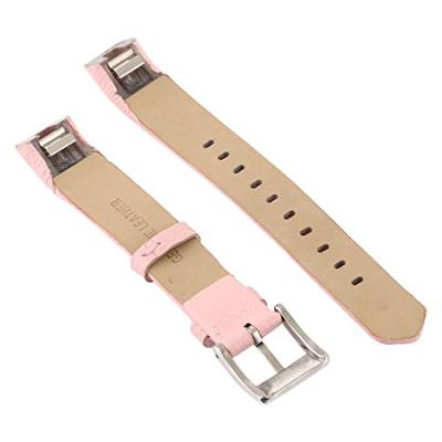 By Qubix - Lederen bandje Compatible met Fitbit Alta - Baby pink - Compatible fitbit bandje