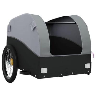 Fietstrailer 30 kg ijzer zwart en grijs - thumbnail