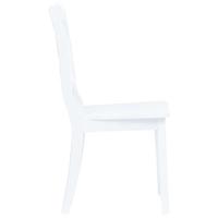 Eetkamerstoelen 2 st massief rubberwood wit - thumbnail