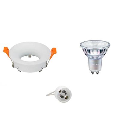 Philips MASTER LED Spot Set GU10 - Inbouw Rond Ø85mm - Mat Wit - 4.9W Warm Wit Dimbaar
