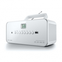 Muse M-28 NY CD-radio draagbaar, PLL FM-radio, MW-tuner, zendergeheugen, USB, MP3-weergave, werkt op netstroom of op batterijen, New York RDW RDW - thumbnail