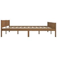 Bedframe massief grenenhout honingbruin 200x200 cm - thumbnail