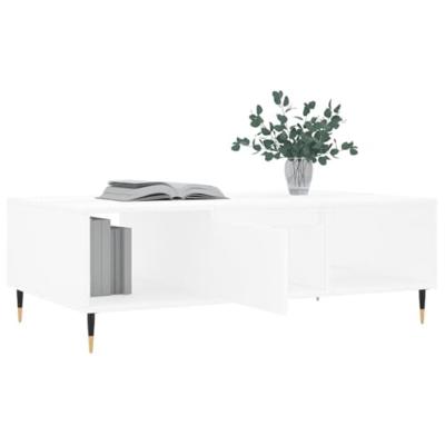 Salontafel 104x60x35 cm bewerkt hout wit