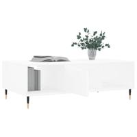 Salontafel 104x60x35 cm bewerkt hout wit - thumbnail