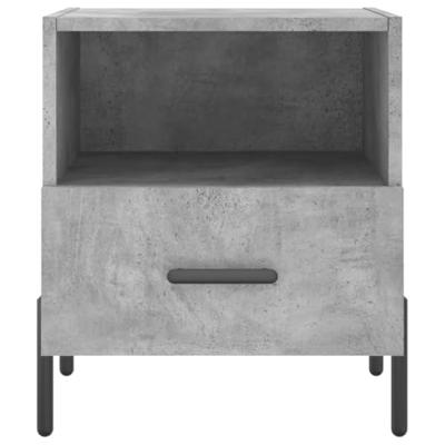 Nachtkastjes 2 st 40x35x47,5 cm bewerkt hout betongrijs