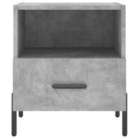 Nachtkastjes 2 st 40x35x47,5 cm bewerkt hout betongrijs - thumbnail