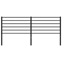 Hoofdbord metaal zwart 193 cm - thumbnail