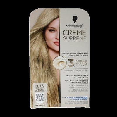 Schwarzkopf Creme Supreme Crèmekleuring 9-16 Cool Licht Asblond