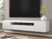 Tv-meubel AUREO 3 deuren 200 cm wit met led - thumbnail