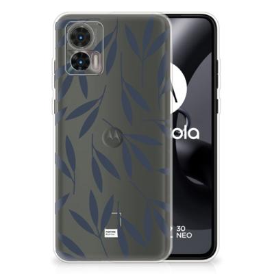 Motorola Edge 30 Neo | TPU Case | Leaves Blue