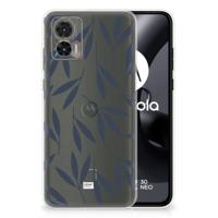 Motorola Edge 30 Neo | TPU Case | Leaves Blue - thumbnail