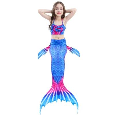 3 stuks / Sets kinderen zwemmen zeemeermin staarten Bikini Cosplay zeemeermin badmode grootte: 110