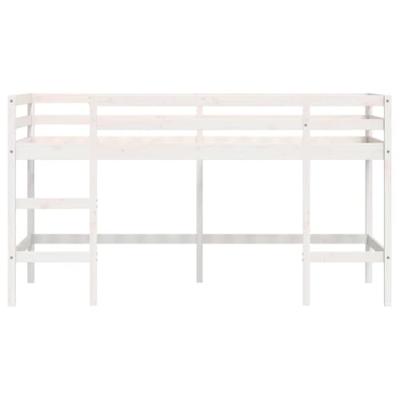 Kinderhoogslaper met ladder 90x190 cm massief grenenhout