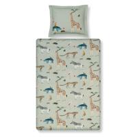 Vandyck Vandyck Wild Animals Dekbedovertrek Smoke Green 1-persoons (140x200/220) - thumbnail