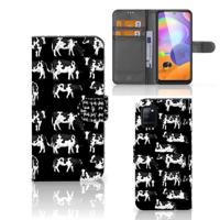 Samsung Galaxy A31 | Telefoonhoesje | Met pasjeshouder | Koetjes - thumbnail
