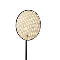 QAZQA Landelijke vloerlamp zwart met rotan 35 cm - Kata - thumbnail