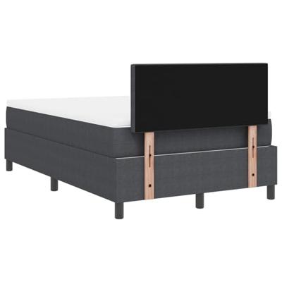 Boxspring bed Donkergrijs en Wit 203 x 120 x 88 cm
