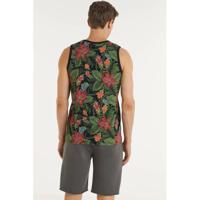 Twinlife singlet met all over print zwart - thumbnail