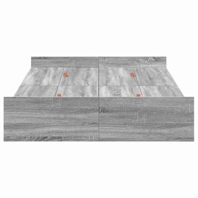 Opbergbedframe met lade Grijs sonoma 120 x 200 cm Bewerkt hout