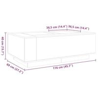 Salontafel met Infinity LED 116x69x40 cm sonoma eikenkleurig - thumbnail