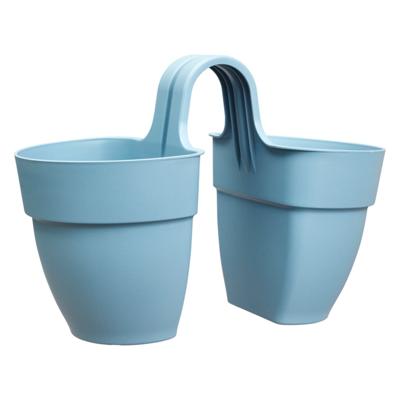 Elho Vibia Campana flower twin 21 cm vintage blauw