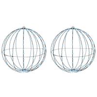 Bal met 384 LED 2 pcs Koudwit 60 cm Metaal - thumbnail