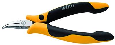 Wiha 26802 Platte rondbektang ESD 45° gebogen Gereedschapsstaal 120 mm - thumbnail