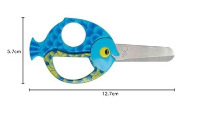 Creativ Company Fiskars kinderschaar met dierenmotief vis - 13cm
