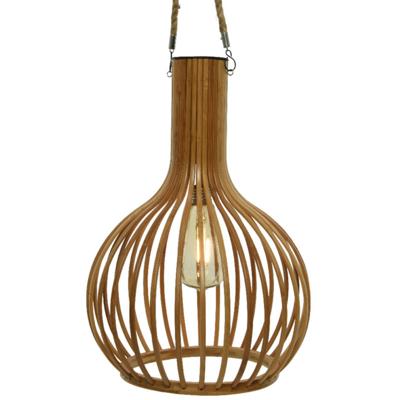 Solar hanging light dia28-H40cm bamboo Decoris - Decoris