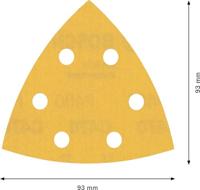 Bosch Accessoires Expert C470 schuurpapier voor deltaschuurmachines 93 mm, K400 5-delig - 2608900831 - thumbnail