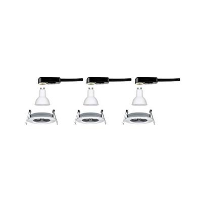 Paulmann Inbouwlamp voor badkamer Set van 3 stuks 19.5 W Aluminium (gedraaid)