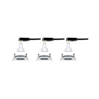 Paulmann Inbouwlamp voor badkamer Set van 3 stuks 19.5 W Aluminium (gedraaid) - thumbnail
