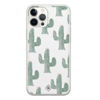 iPhone 12 Pro Max siliconen telefoonhoesje - Cactus print - thumbnail